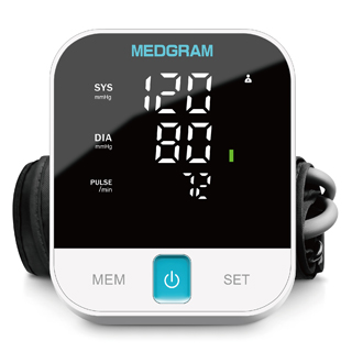 Blood Pressure Monitor Upper Arm, MEDGRAM Accurate Cuffs for Home Use with  Large